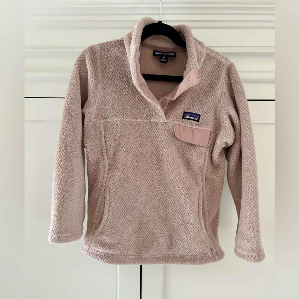 Patagonia Girls' Purple Re-Tool Snap-T® Pullover, XS, Never Worn